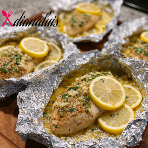 Lemon Garlic Chicken Packets