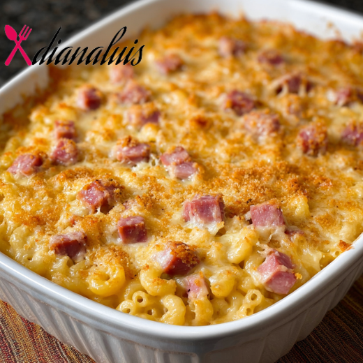 Oven-Baked Amish Ham and Macaroni Bake