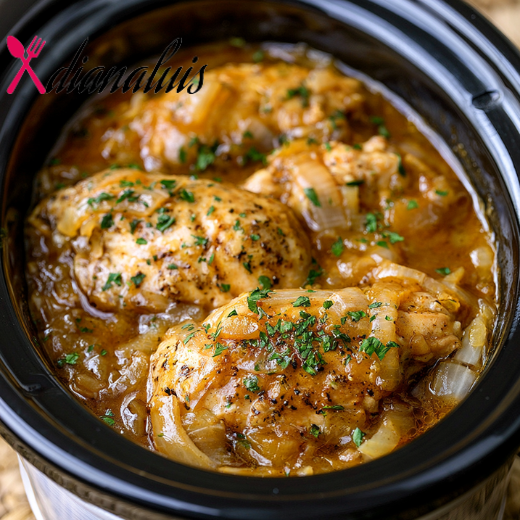 Slow Cooker Amish Onion Chicken