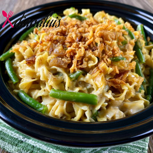 Slow Cooker Amish Green Bean Noodle Casserole