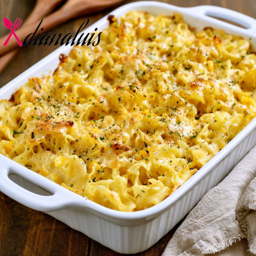 Oven Baked Amish Creamy Corn Noodles