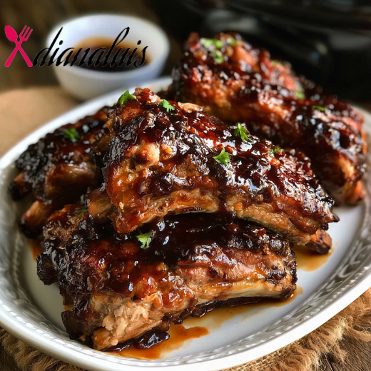 Slow Cooker Sticky Glazed Baby Back Ribs