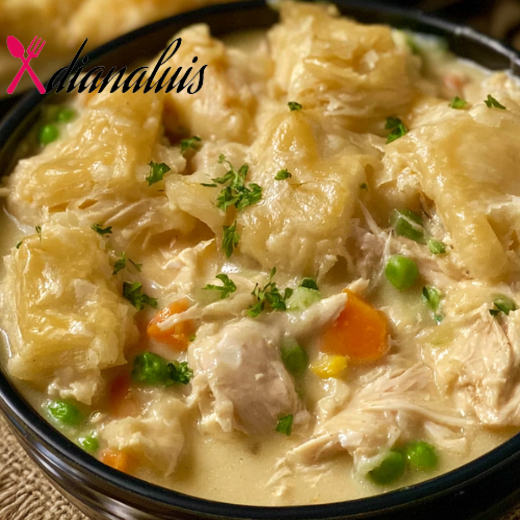 Slow Cooker Amish Chicken Pot Pie
