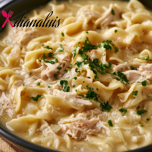 Slow Cooker Amish Chicken & Noodles