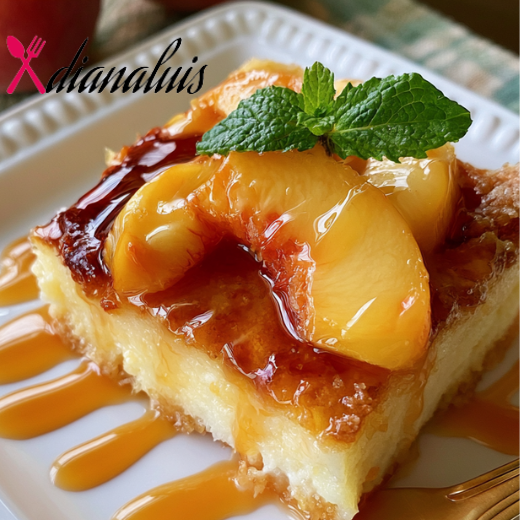 Baked Frozen Peach Dessert