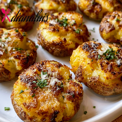 Oven Baked Parmesan Smashed Potatoes