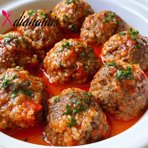 Slow Cooker Porcupine Meatballs