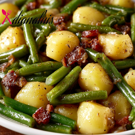 Slow Cooker Amish Potatoes and Green Beans