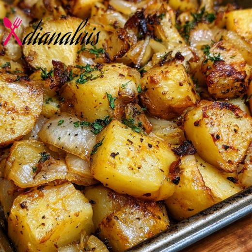 Oven Baked Amish Roasted Potatoes and Onions